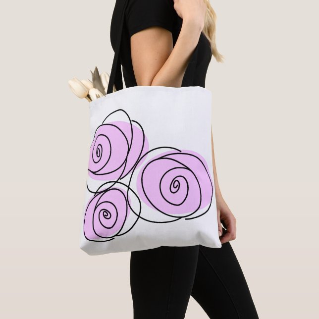 Ro Lilac Bouquet hela tiden tillbaka Tygkasse (Närbild)