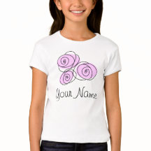 Ro Lilac Bouquet 'Namn' flickor' t-shirt