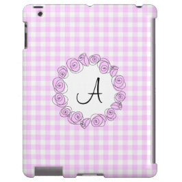 Ro Lilac Monogram check iPad case-lodrät