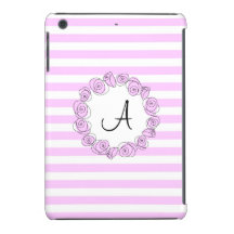Ro Lilac Monogram rand iPad Mini fodral lodrät