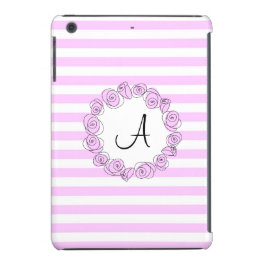 Ro Lilac Monogram rand iPad Mini fodral lodrät