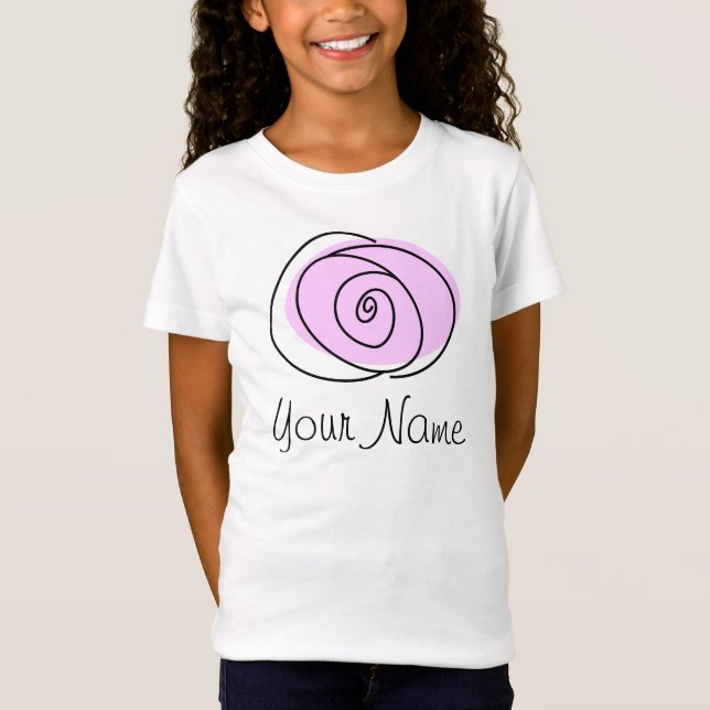 Ro Lilac 'Namn' flickor' t-shirt (Framsida)