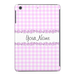 Ro Lilac "Namn" kontrollerar lodrät iphone case