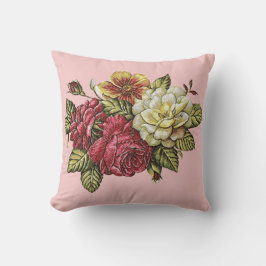 Ro Lily Flowers Blommigt Rosa Kudde