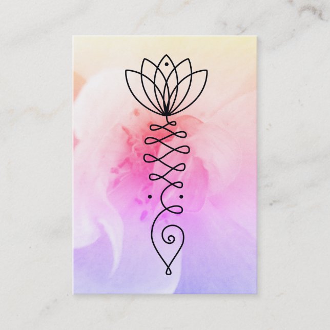 ** Ro Lotus Heart Nirvana Massage Yoga Reiki Visitkort (Framsida)
