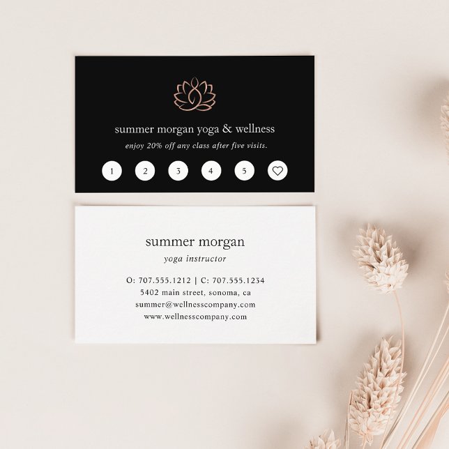 Ro Lotus Logotyp | Yoga Hälsa Spa Lojalitetskort (Skapare uppladdad)