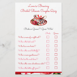 Ro & lyssnar på ett par Quiz Shower-spel