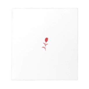 Ro Madder, Lava Red, blommigt Design Anteckningsblock