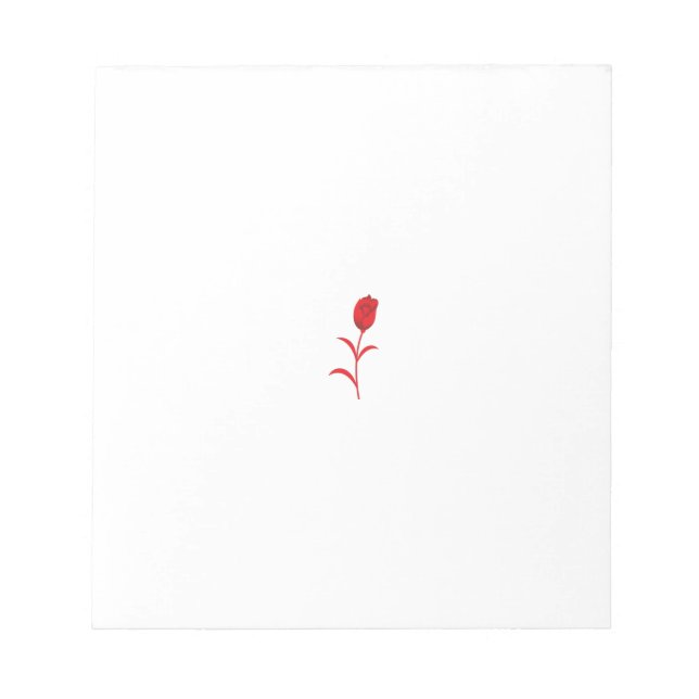 Ro Madder, Lava Red, blommigt Design Anteckningsblock (Framsida)