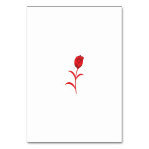 Ro Madder, Lava Red, blommigt Design Bordsnummer