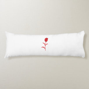 Ro Madder, Lava Red, blommigt Design Kroppskudde