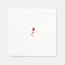 Ro Madder, Lava Red, blommigt Design Pappersservett