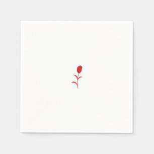 Ro Madder, Lava Red, blommigt Design Pappersservett