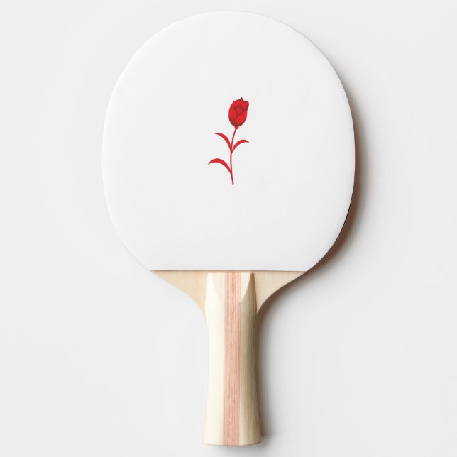 Ro Madder, Lava Red, blommigt Design Pingisracket (Framsidan)