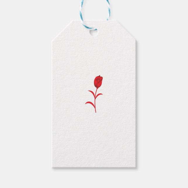 Ro Madder, Lava Red, blommigt Design Presentetikett (Framsidan)