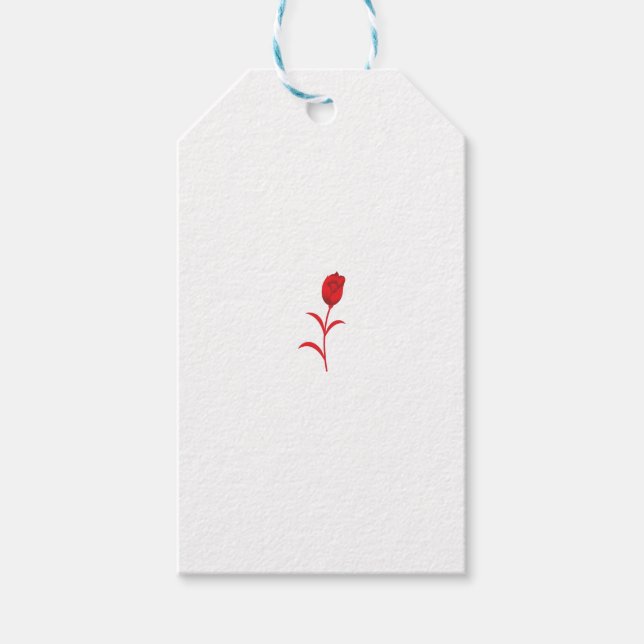 Ro Madder, Lava Red, blommigt Design Presentetikett (Framsidan)