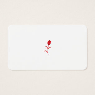 Ro Madder, Lava Red, blommigt Design Visitkort