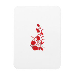 Ro Madder, Thunderbird blommigt design Magnet