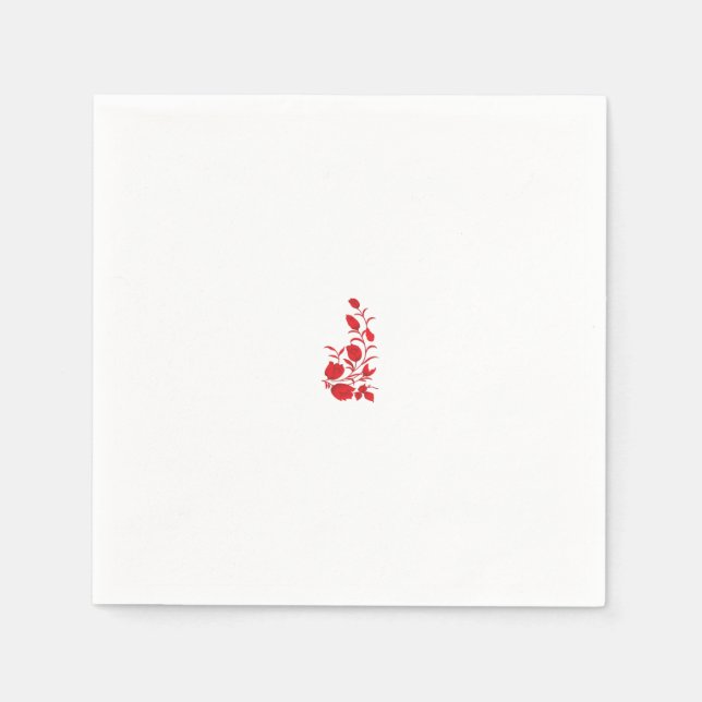 Ro Madder, Thunderbird blommigt design Pappersservett (Framsidan)