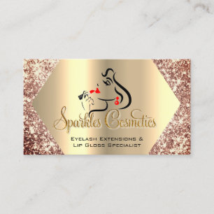 Ro Makeup Eyelash Extensions Lip Gloss Logotyp Visitkort