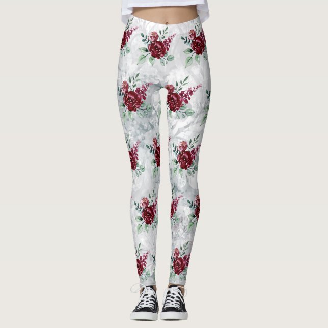 Ro målade vattenfärger Kvinnor Leggings (Framsida)