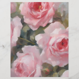 Ro målat Rosa Scrapbook Papper