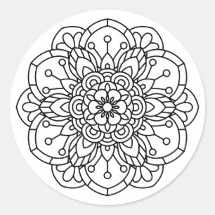 Ro Mandala Runt Klistermärke