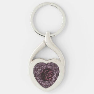 Ro Mandala Twisted Heart Silverfärgad Nyckelring