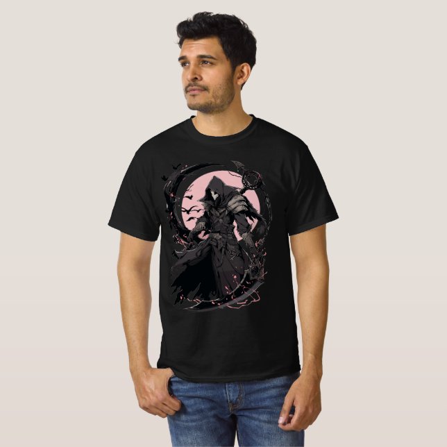 Ro Måne Grim Reaper, Death Himself T Shirt (Hel framsida)