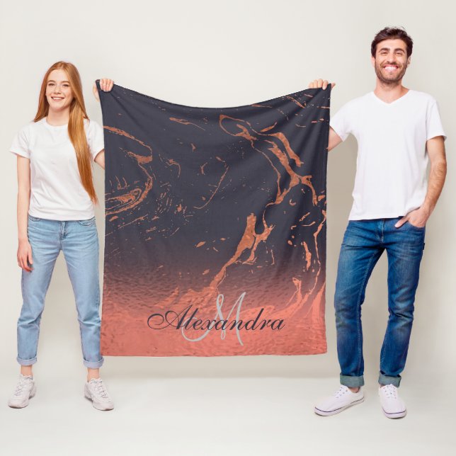 Ro Marble Struktur Fleecefilt (På plats)