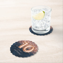 Ro marinblått 10:e Födelsedagsfesten Underlägg Papper