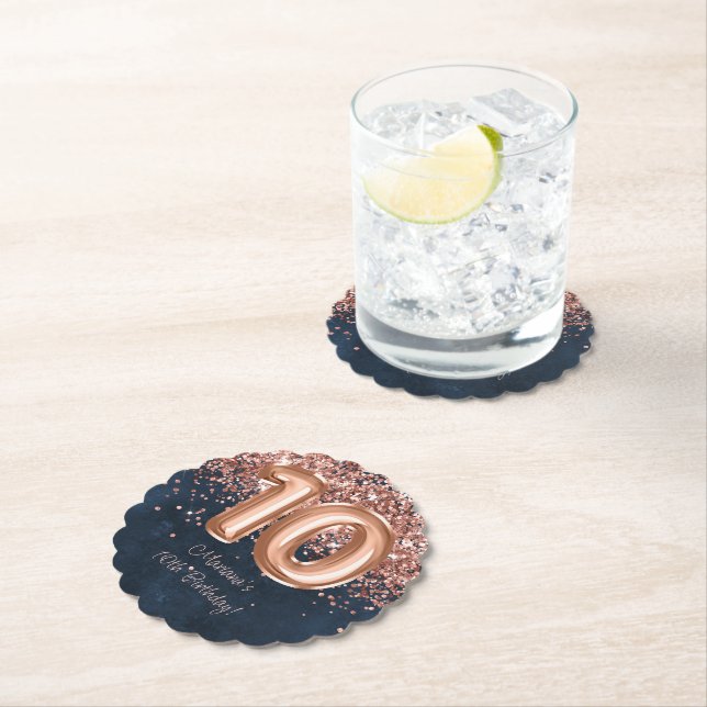 Ro marinblått 10:e Födelsedagsfesten Underlägg Papper (Insitu)