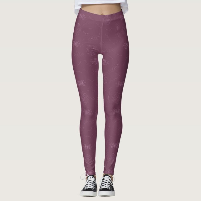 Ro Mauve Women's Hand Designad Leggings (Framsida)