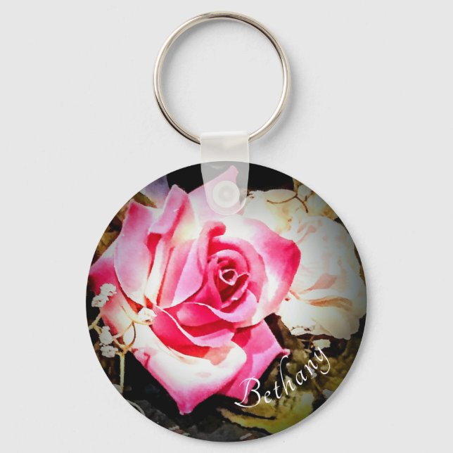 Ro med Namn Keychain Nyckelring (Framsida)