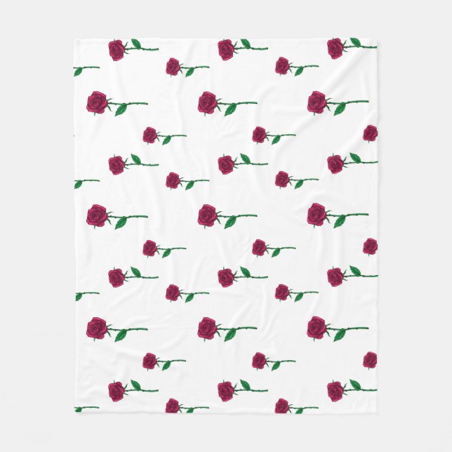 Ro med romantiska hjärtans dag-design fleecefilt (Framsidan)