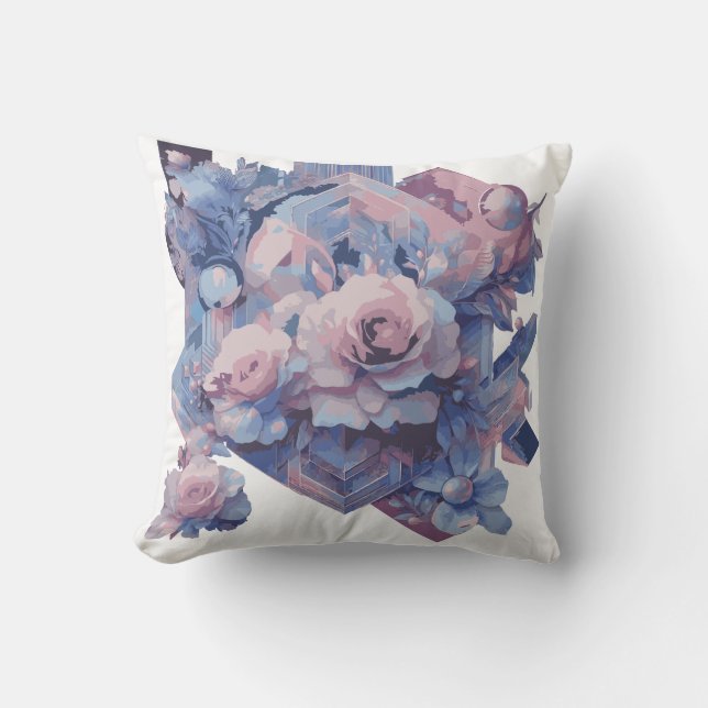 Ro med uturism med geometrisk utformning Pillow Kudde (Framsida)