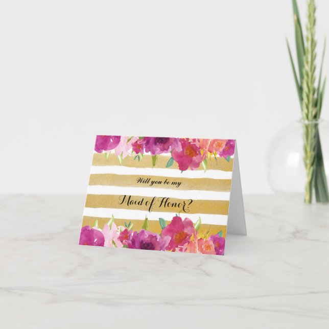 Ro med vattenfärg blir min bridesaid-kort inbjudan (Framsida)