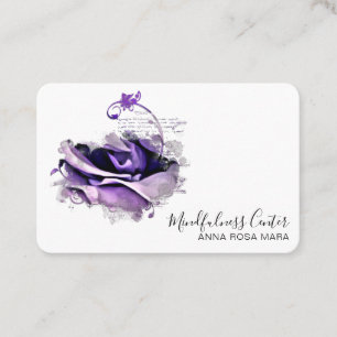 *~* RO Meditation QR Reiki Yoga Blommigt Flower Visitkort