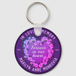 Ro Memorial Heart inom Lila och Rosa Nyckelring