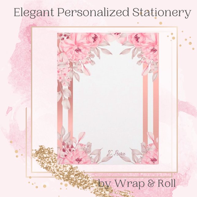 Ro Metallic Rosa Gräns Personlig Brevhuvud (Skapare uppladdad)