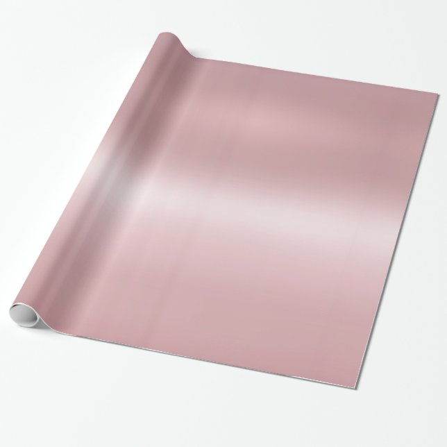 Ro Metallisk Elegant Guld Glossy Presentpapper (Utrullad)