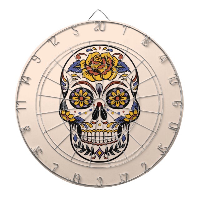 Ro mexikansk sockerskull Day of the dead Darttavla (Framsidan)