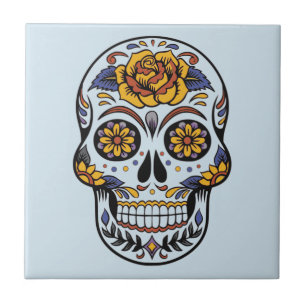 Ro mexikansk sockerskull Day of the dead Kakelplatta
