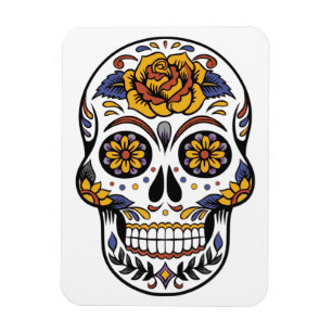 Ro mexikanskt socker Skull Day of the dead Magnet