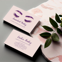Ro Microblading Makeup Eyelash Lila Visitkort