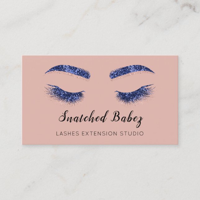 Ro  mikroblading Makeup Eyelash Glitter Visitkort (Framsida)