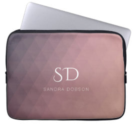 Ro Monogram och Namn Simple Laptop sleeve