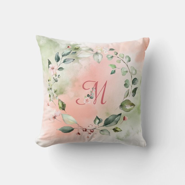  Ro Monogram vattenfärg Kudde (Framsida)