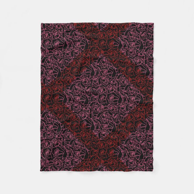 Ro Mönster R.DPnk 02b. Svart BG Fleecefilt (Framsidan)