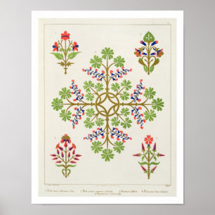 Ro motif tapet, tryckt av M. & N. Ha Poster